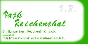 vajk reichenthal business card